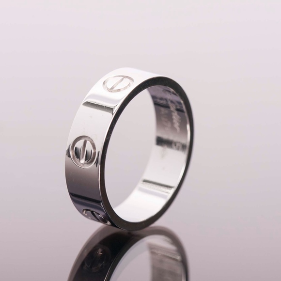 SOLD Cartier 18k White Gold Love Ring with Receipt - Picture 3 of 7